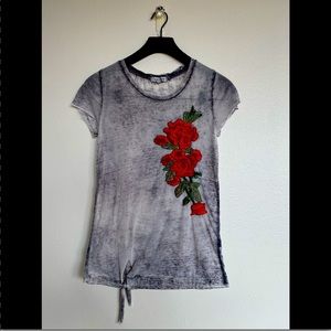 Crave Fame Rose Detail Tee